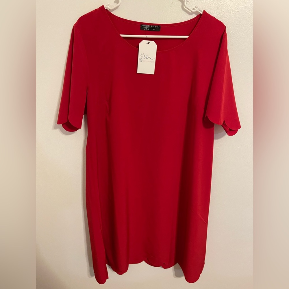 Boutique Shop Basic XL red dress